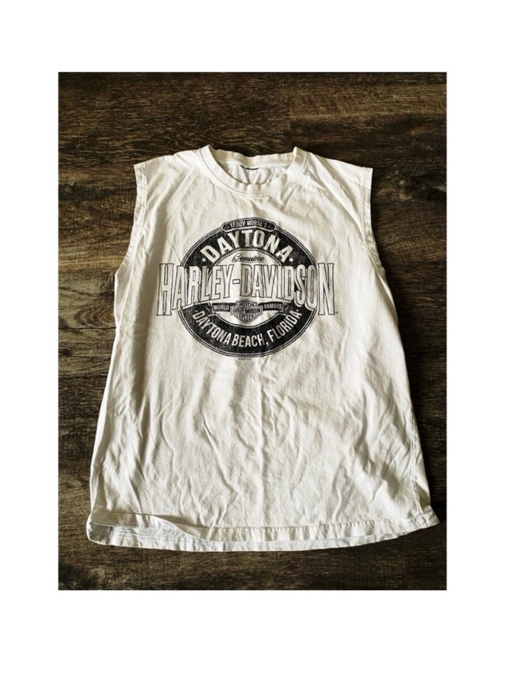 HARLEY DAVIDSON MEN’S WHITE DAYTONA BEACH TANK TOP - Picture 2 of 3